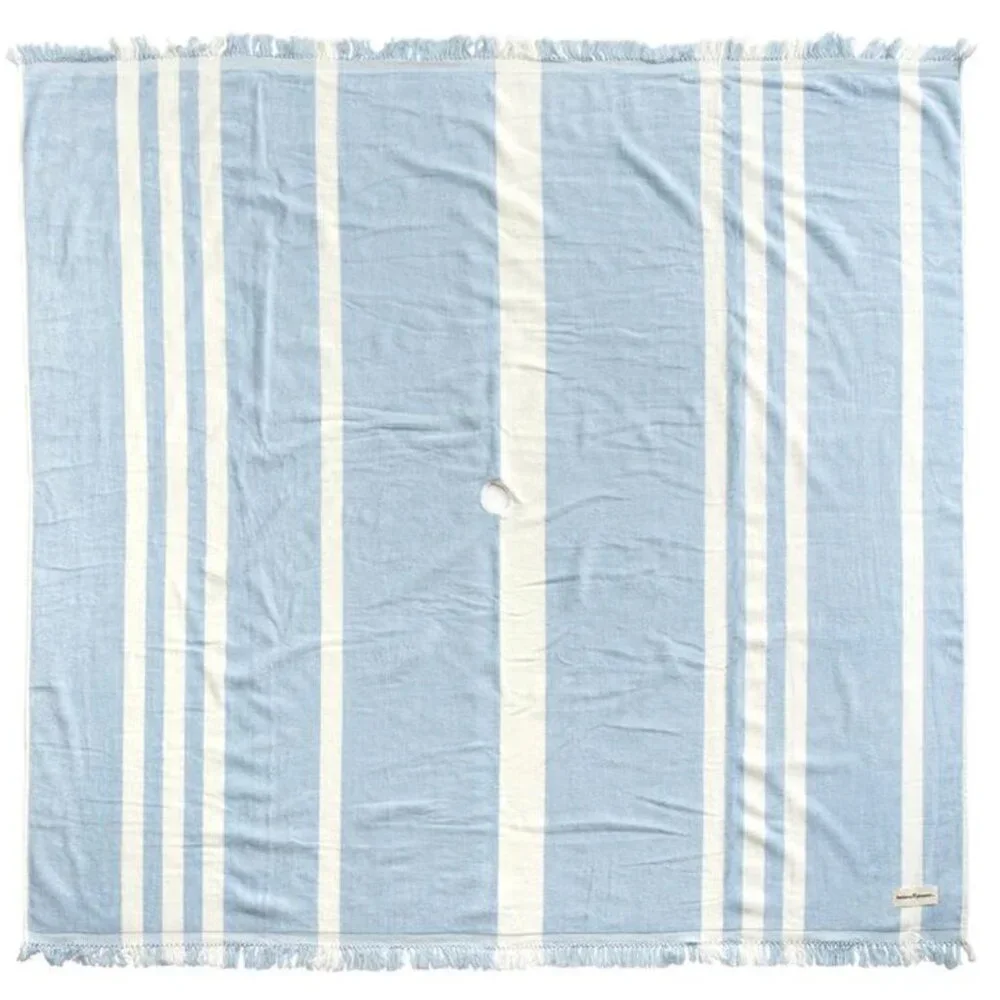 Business & Pleasure Beach Blanket in Vintage Blue Stripe